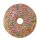 Donut aus Styropor, Rückseite flach     Groesse: 20x5cm    Farbe: pink/bunt