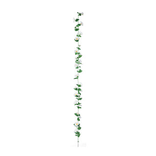 Daisy garland out of artificial silk/plastic     Size: 180cm    Color: green/white