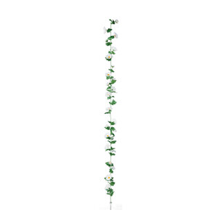 Daisy garland out of artificial silk/plastic     Size: 180cm    Color: green/white