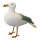 Seagull out of foam/artificial silk/ feather, standing     Size: 30x10x27cm    Color: white/grey