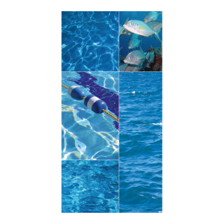 Motivdruck  "Aqua", Papier, Größe: 180x90cm Farbe: blau   #