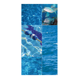 Banner "Aqua" fabric - Material:  - Color: blue - Size: 180x90cm
