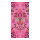 Banner "flower patterns"  - Material: made of paper - Color: pink - Size: 180x90cm