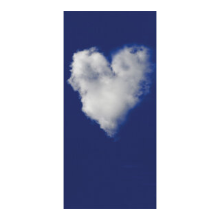 Banner "cloud heart" fabric - Material:  - Color: blue/white - Size: 180x90cm
