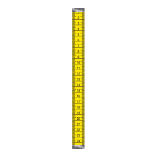 Banner "Measure tape"  - Material: made of fabric - Color: yellow - Size: 180x90cm