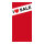 Banner "I love SALE"  - Material: made of paper - Color: red/white - Size: 180x90cm
