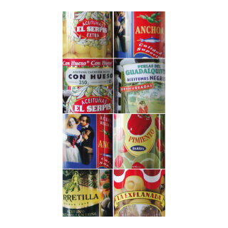 Banner "olive mix" paper - Material:  - Color: multicoloured - Size: 180x90cm