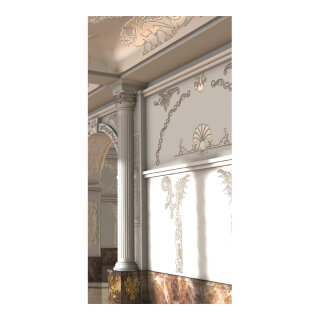 Motivdruck "Schlosssaal", Papier, Größe: 180x90cm Farbe: weiss   #