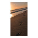Banner "footprints in the sand" fabric -...