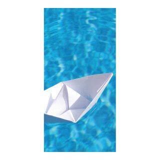 Banner "Paper Ship" fabric - Material:  - Color: blue/white - Size: 180x90cm