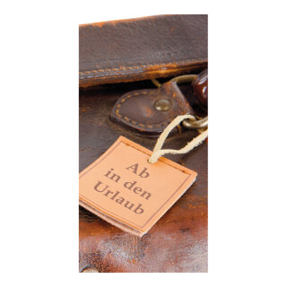 Banner "Luggage hang tag" paper - Material:  - Color: brown - Size: 180x90cm