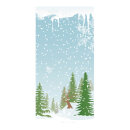 Banner "Snowy woods" fabric - Material:  -...
