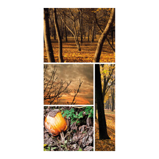 Banner "Autumn forest collage" fabric - Material:  - Color: natural - Size: 180x90cm
