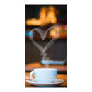 Motivdruck "Kaffee mit Herz" aus Stoff   Info:...