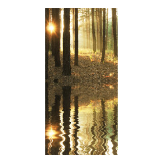 Banner "autumn forest"  - Material: made of fabric - Color: brown - Size: 180x90cm