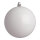 Weihnachtskugel-Kunststoff  Größe:Ø 10cm,  Farbe: weiß glänzend   Info: SCHWER ENTFLAMMBAR