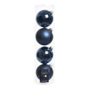 Set of 4 Christmas balls 2x shiny & 2x matt -...