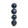 Set of 4 Christmas balls 2x shiny & 2x matt - Material:  - Color: dark blue - Size: Ø 10cm