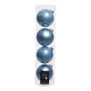 Set of 4 Christmas balls 2x shiny & 2x matt -...