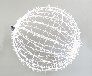 LED ball 627 LEDs - Material: for indoor & outdoor use IP44 foldable - Color: white/warm white - Size: 90cm X Abstand zwischen den LEDs: 5cm