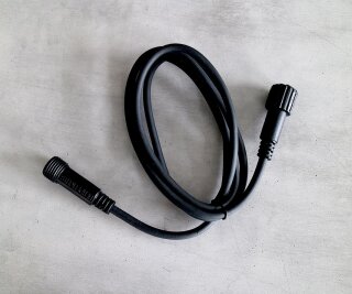 LED Verlängerungskabel Verlängerunskabel aus Gummi für Lichterketten, IP44, für Innen- & Außenbereich, ohne Stecker     Groesse: 150cm    Farbe: schwarz