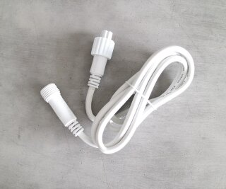 LED Verlängerungskabel Verlängerunskabel aus Gummi für Lichterketten, IP44, für Innen- & Außenbereich, ohne Stecker     Groesse: 150cm    Farbe: weiß