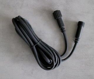 LED Verlängerungskabel Verlängerunskabel aus Gummi für Lichterketten, IP44, für Innen- & Außenbereich, ohne Stecker     Groesse: 300cm    Farbe: schwarz