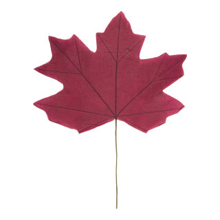 Maple leaf one-sided - Material: out of paper - Color: bordeaux - Size: 100x80cm X Blattgröße: 80x63cm Stiel 45cm