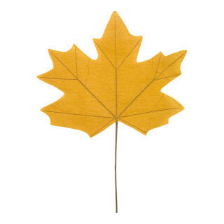 Maple leaf  - Material: out of paper - Color: ocher - Size: 50x40cm X Blattgröße: 33x40cm Stiel: 23cm