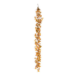 Ahornblattgirlande aus Kunstseide/Kunststoff     Groesse: 200cm    Farbe: orange/grün
