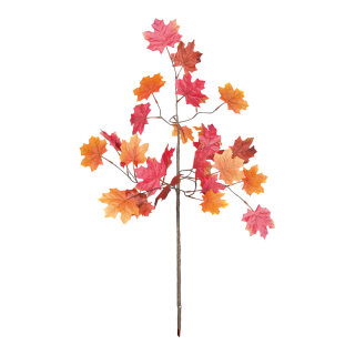 Ahornblattzweig aus Kunstseide/Kunststoff     Groesse: 90cm, Stiel: 35cm    Farbe: braun/rot