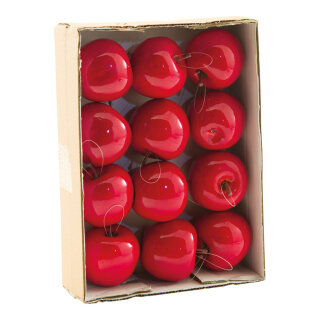 Apple 12 pcs./box - Material: out of plastic - Color: red - Size: 65cm