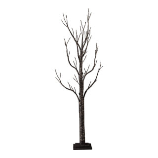 Baum mit 400 LEDs, aus Hartpappe, IP44 Stecker     Groesse: 150cm, Holzfuß    Farbe: braun/weiß