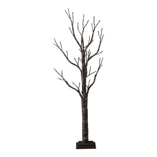 Baum mit 270 LEDs, aus Hartpappe, IP44 Stecker     Groesse:120cm, Holzfuß: 17x17x3cm    Farbe:braun/weiß