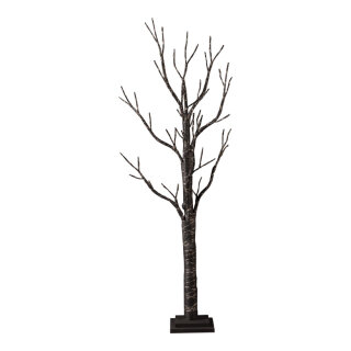 Baum mit 270 LEDs, aus Hartpappe, IP44 Stecker     Groesse: 120cm, Holzfuß: 17x17x3cm    Farbe: braun/weiß