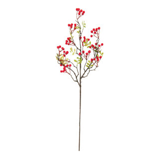 Berry twig  - Material: out of plastic/styrofoam - Color: red - Size: 70x30cm
