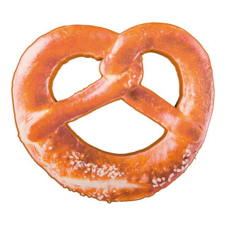 Brezel aus Styropor, doppelseitig, mit Aufhängeöse     Groesse: 56x48x5cm    Farbe: braun