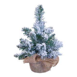 Noble fir tree 27 tips - Material: out of plastic - Color: green/white - Size: 30cm