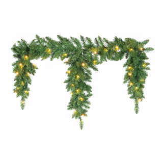 Noble fir frieze 40 LEDs - Material: out of plastic - Color: green/ warm white - Size: 100cm X Ø 25cm