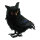 Eule aus Styropor/Federn, stehend     Groesse: 23x14x26cm    Farbe: schwarz