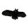 Eule aus Styropor/Federn, mit gespreizten Flügeln     Groesse:16x52x18cm    Farbe:schwarz