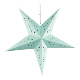 Folding star 5-pointed - Material: out of cardboard - Color: green - Size: Ø 60cm