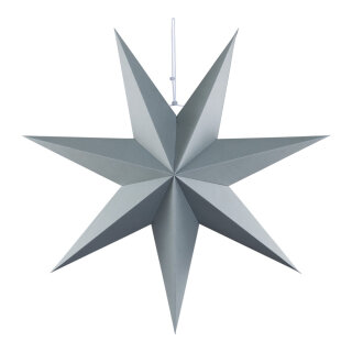 Folding star 7-pointed - Material: out of cardboard - Color: grey - Size: Ø 60cm