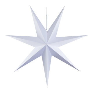 Folding star 7-pointed - Material: out of cardboard - Color: white - Size: Ø 90cm