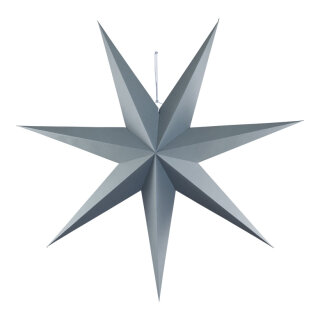 Folding star 7-pointed - Material: out of cardboard - Color: grey - Size: Ø 90cm