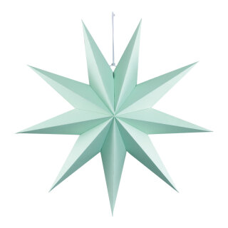 Folding star 9-pointed - Material: out of cardboard - Color: green - Size: Ø 60cm