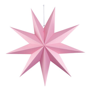 Folding star 9-pointed - Material: out of cardboard - Color: pink - Size: Ø 60cm