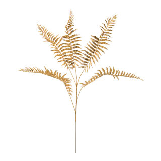 Farnblatt-Zweig aus Kunststoff     Groesse: 75cm    Farbe: gold
