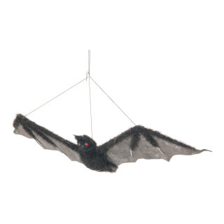 Fledermaus aus Kunststoff/Stoff     Groesse: 52x22x5cm    Farbe: schwarz