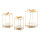 Geschenkbox aus Metall 3-er Set,, rund     Groesse: 26x26x36cm, 23x23x31cm, 19x19x26cm    Farbe: gold/weiß